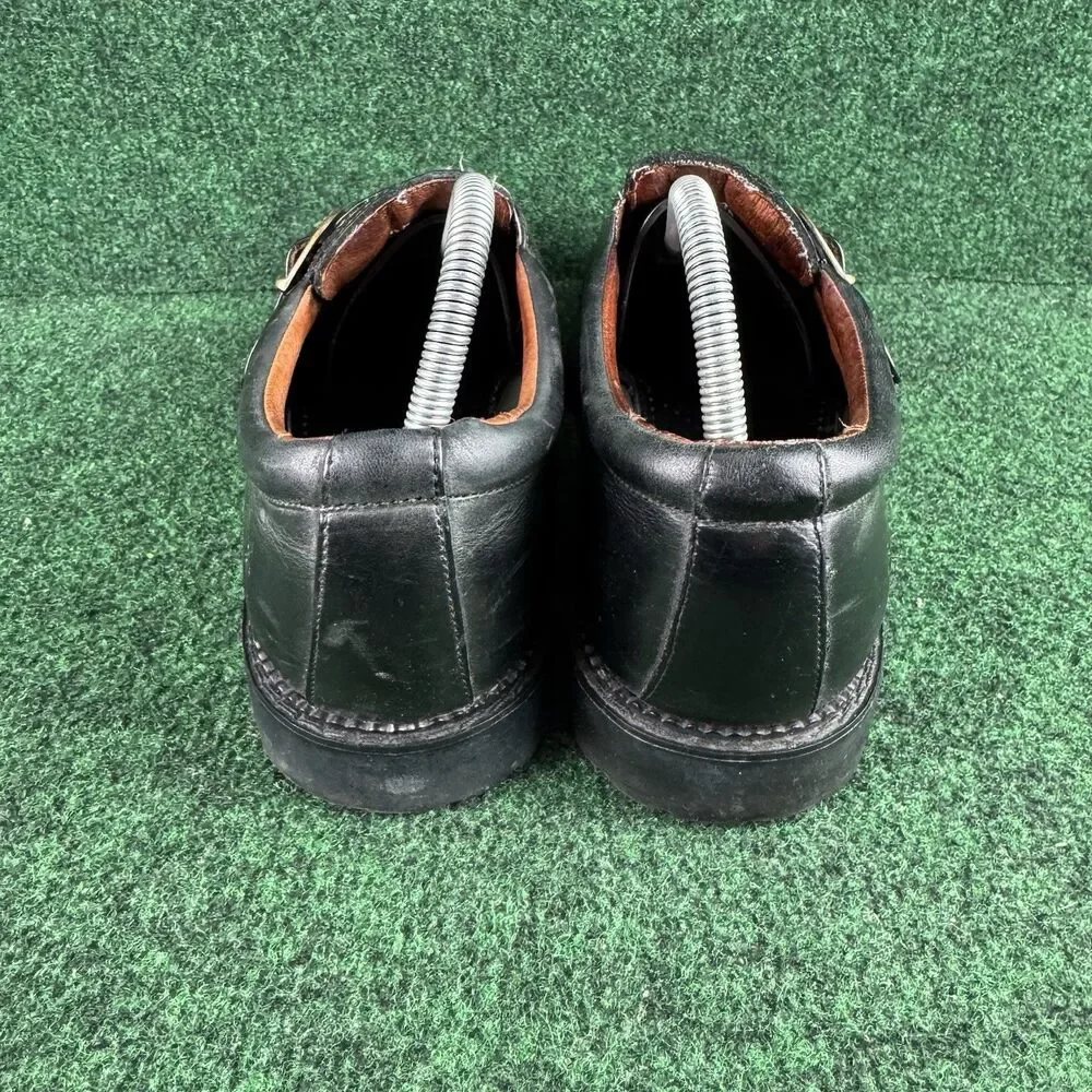 FRYE Frasier Mens Single Monk Strap Leather Shoes Size 9 D Black